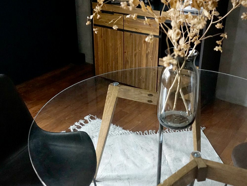 G-knot Glass Table 1200 round