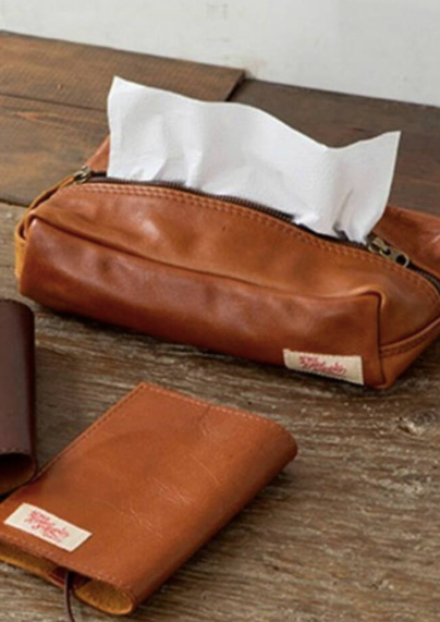 Tissue Box Case - Chestnut