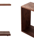 C WAGON SIDE TABLE (WALNUT  / OAK )
