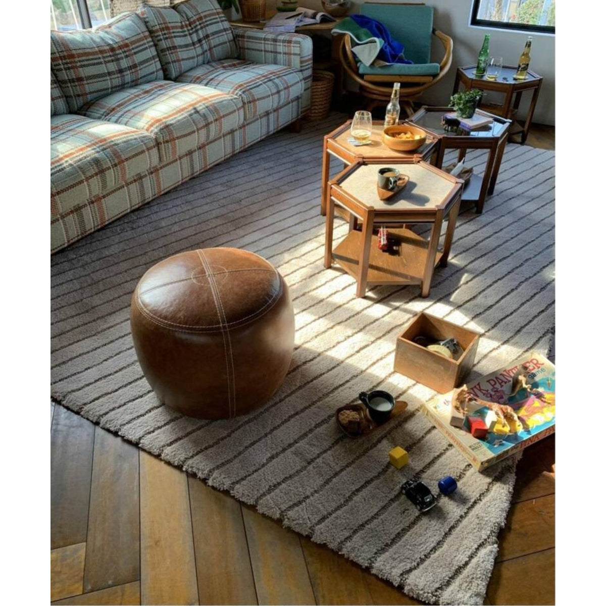 OAKS LEATHER STOOL