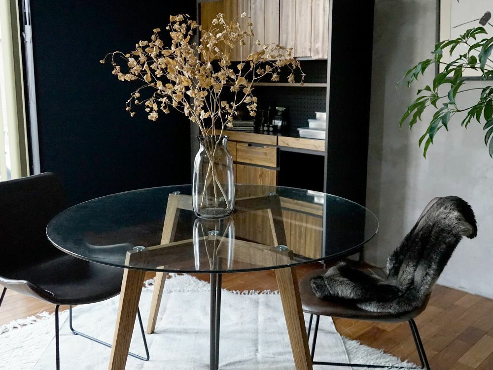 G-knot Glass Table 1200 round