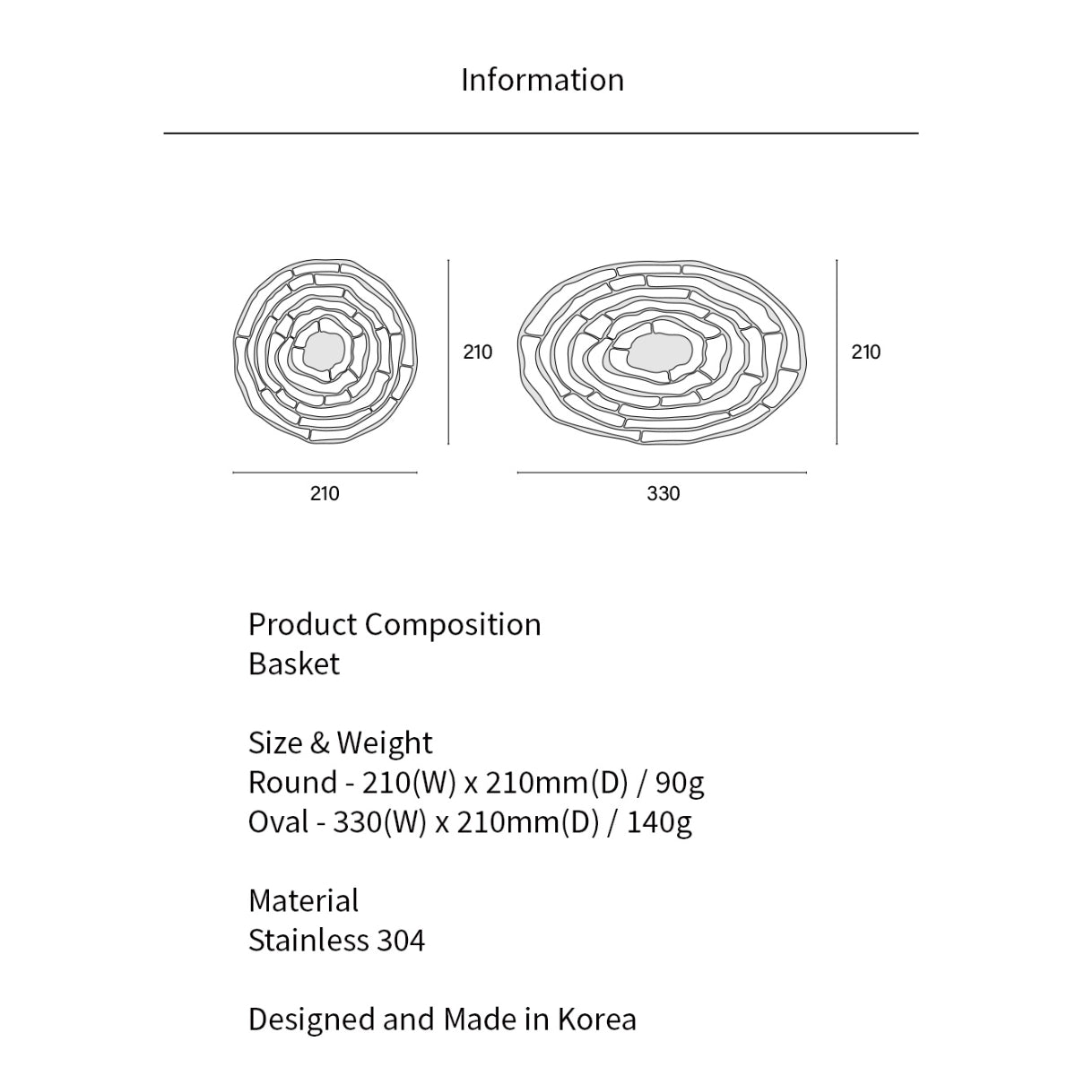 HOOK | Stainless Flex Basket - Oval