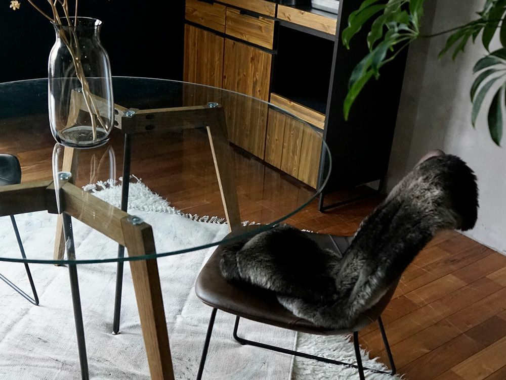 G-knot Glass Table 1200 round