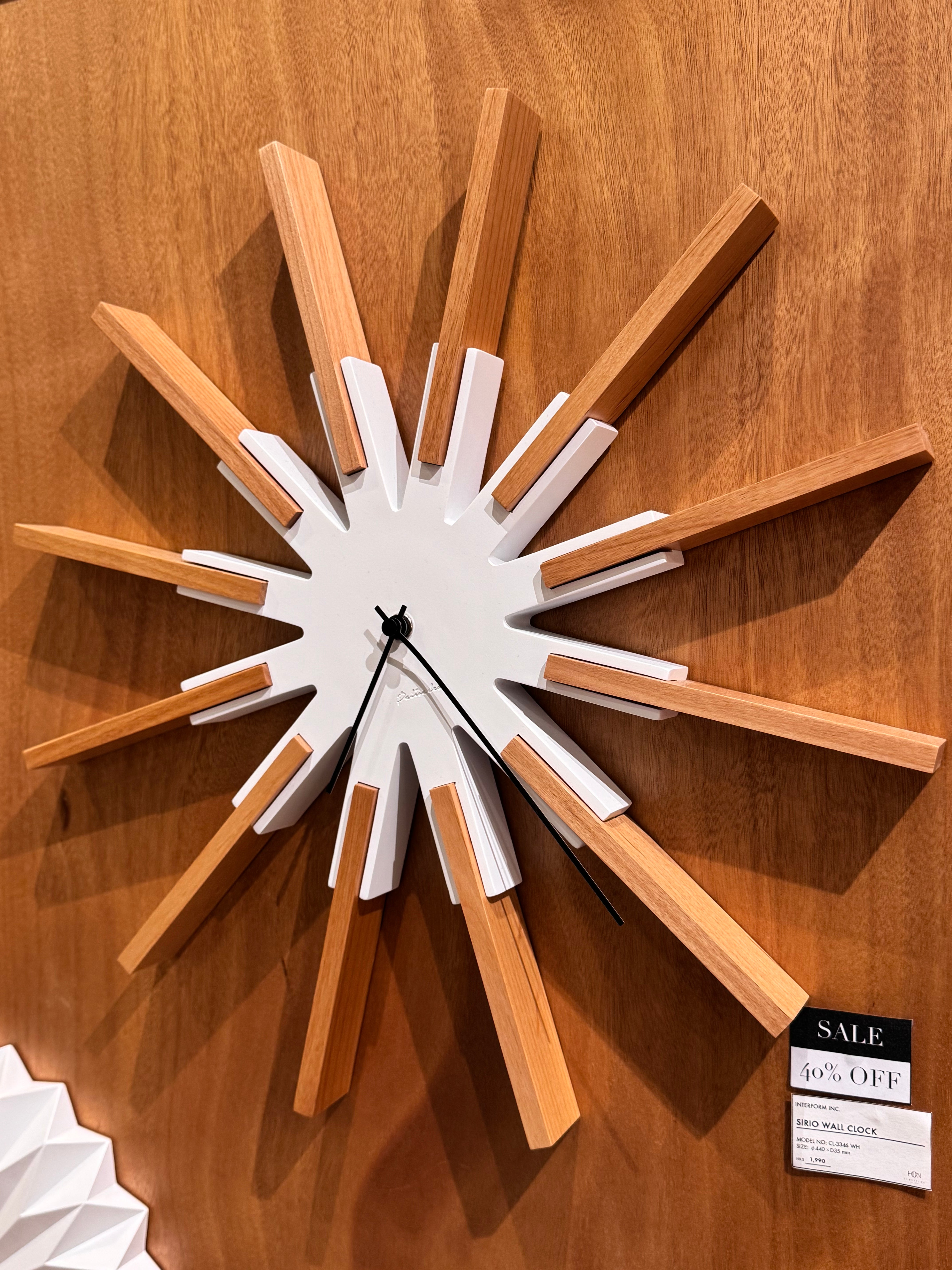 Interform Inc. | WH Sirio Wall Clock – HOW Furniture