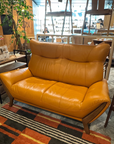 Clearance Sale - 朝日木工  - BULL Sofa 2P / Leather A (Orange)