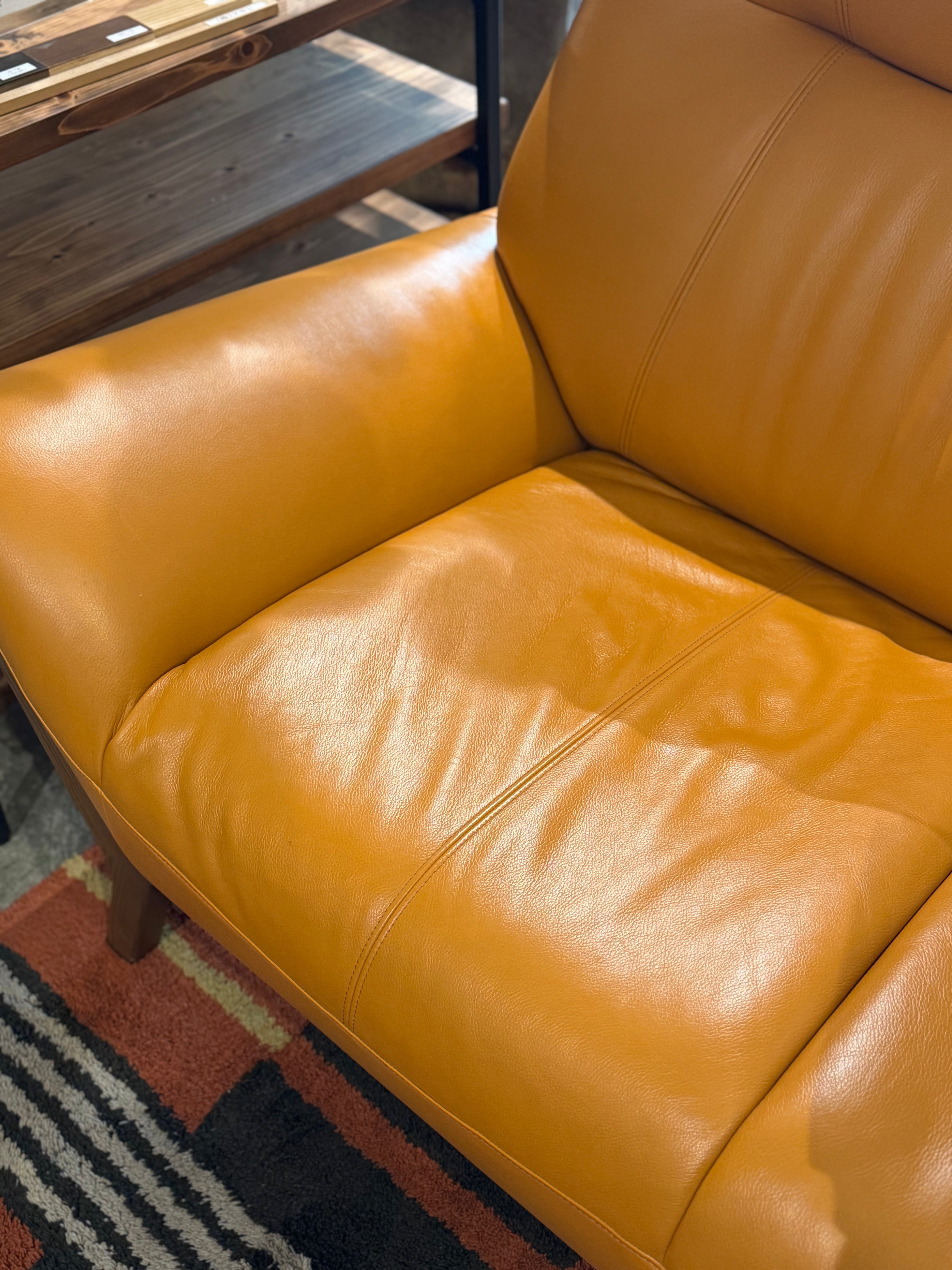 Clearance Sale - 朝日木工  - BULL Sofa 2P / Leather A (Orange)