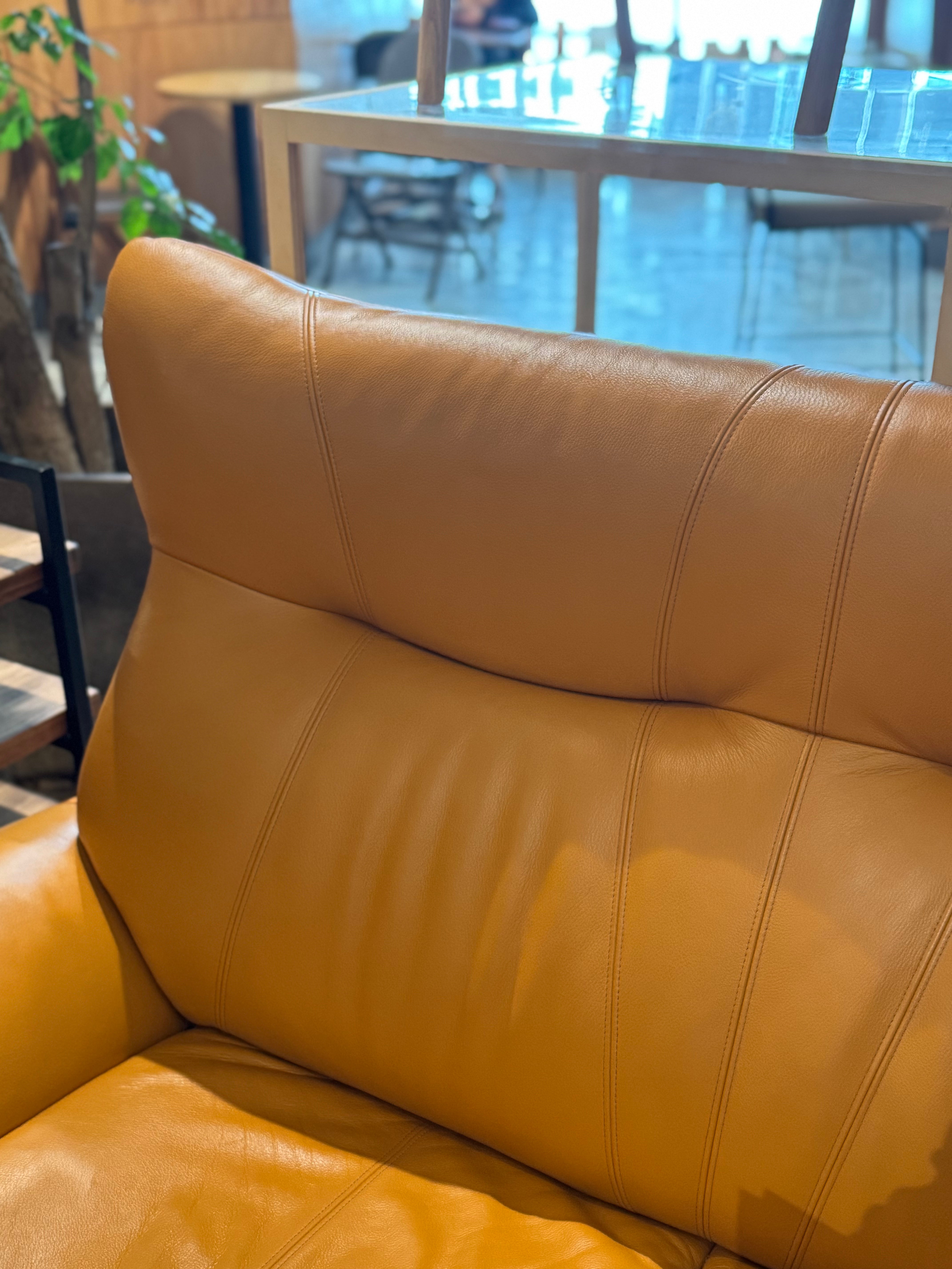 Clearance Sale - 朝日木工  - BULL Sofa 2P / Leather A (Orange)