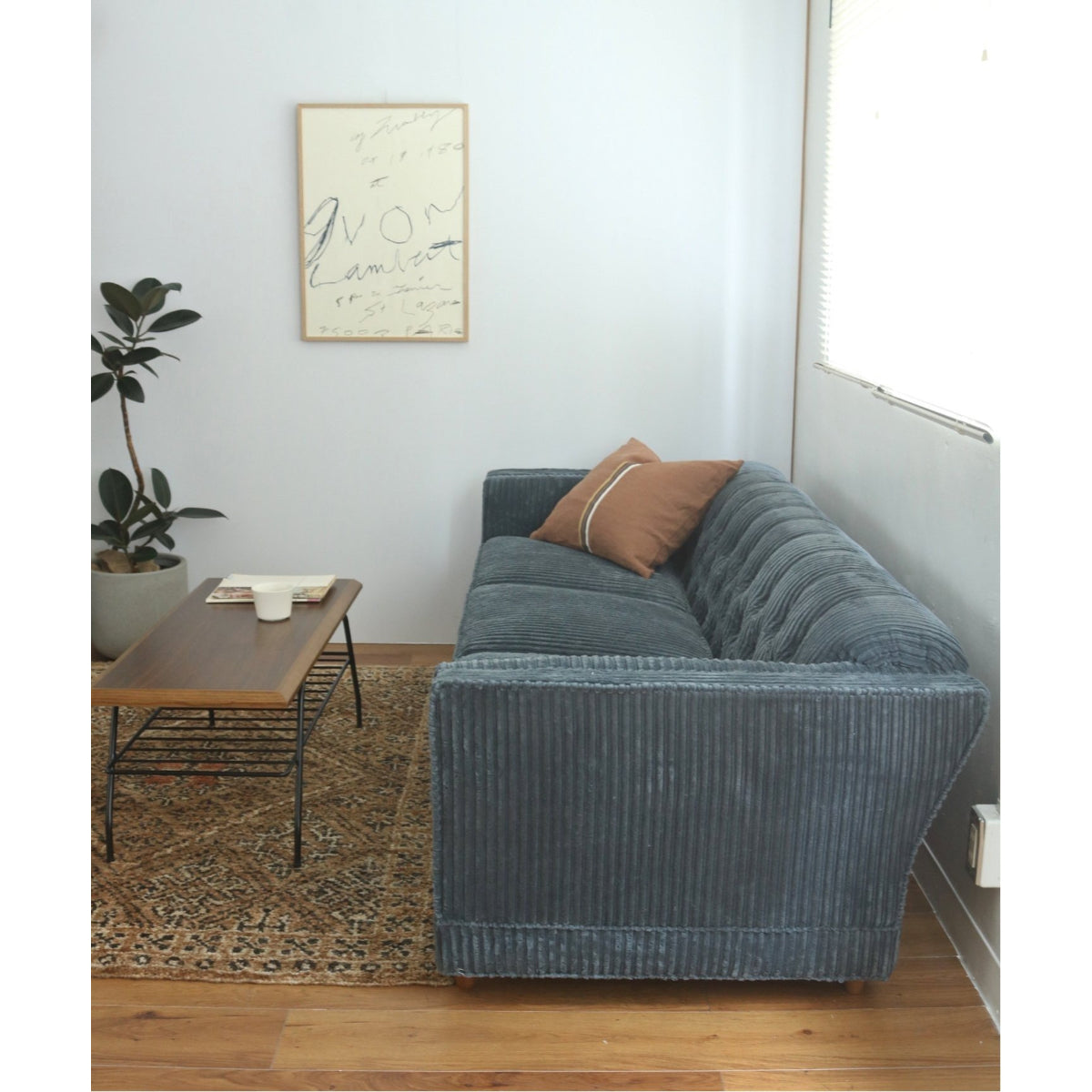 LAKEWOOD SOFA (BLUE GRAY / MUSTARD)