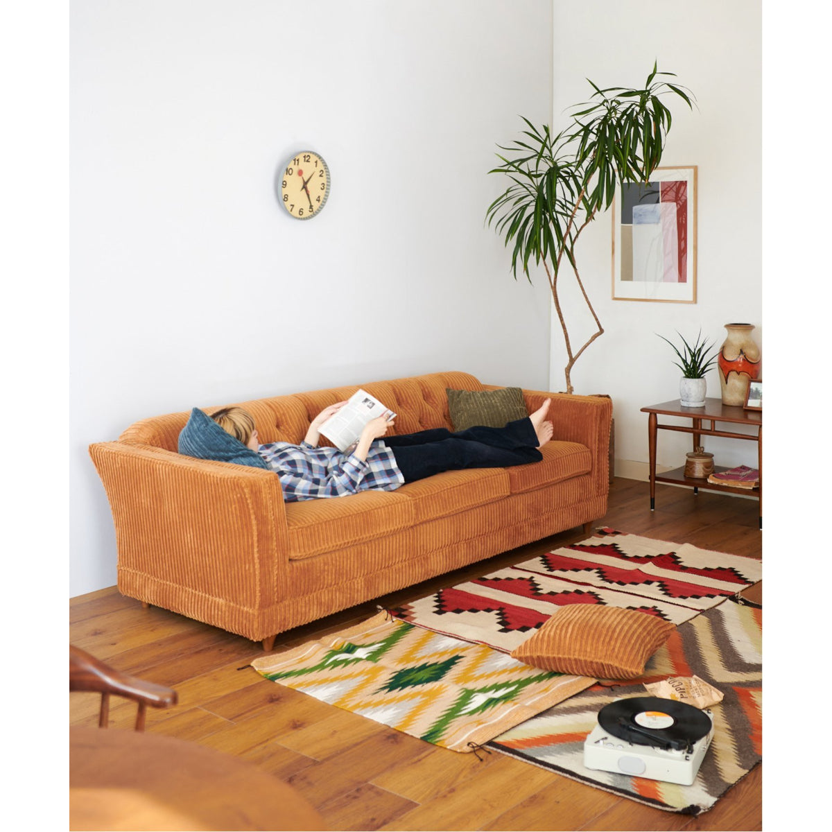 LAKEWOOD SOFA (BLUE GRAY / MUSTARD)