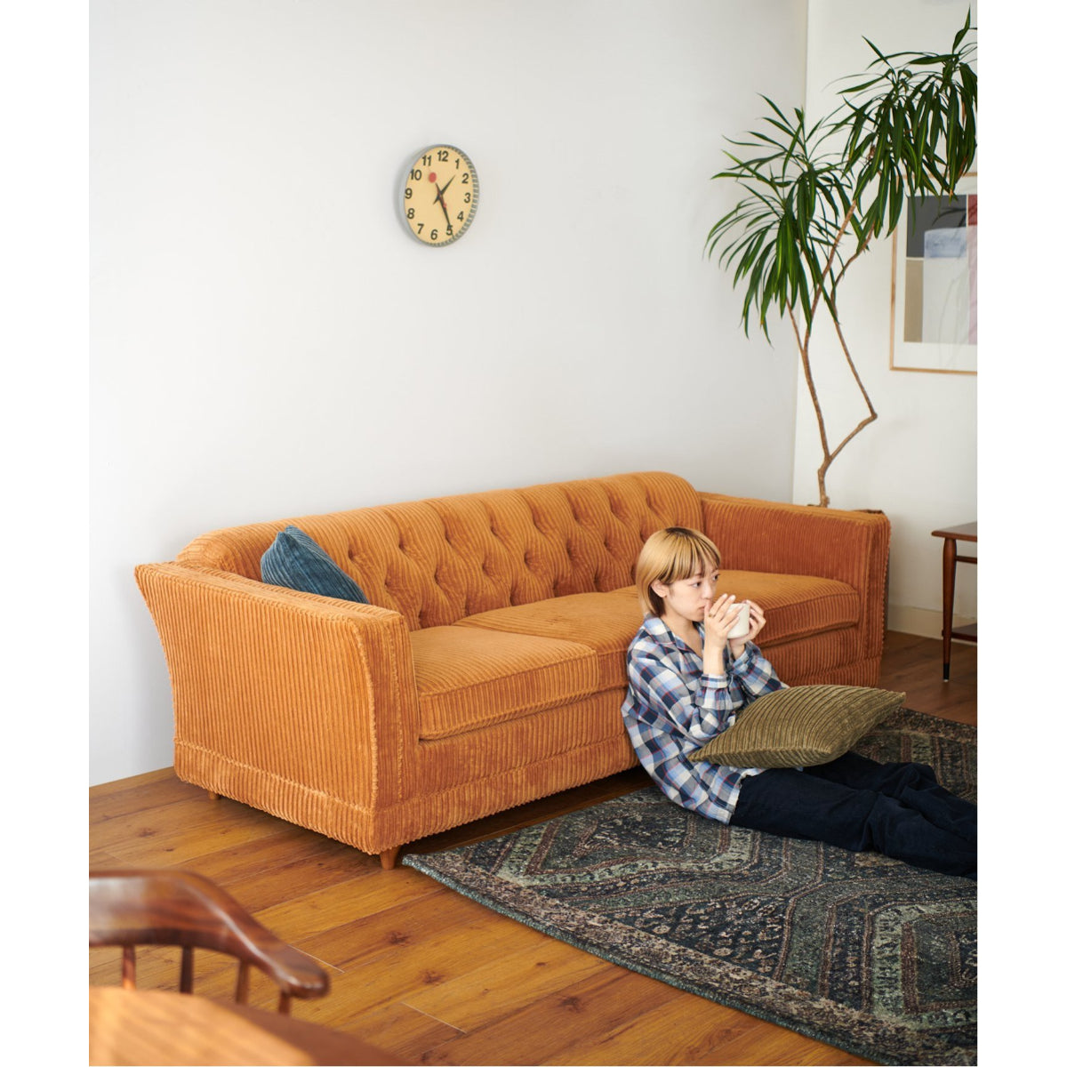 LAKEWOOD SOFA (BLUE GRAY / MUSTARD)