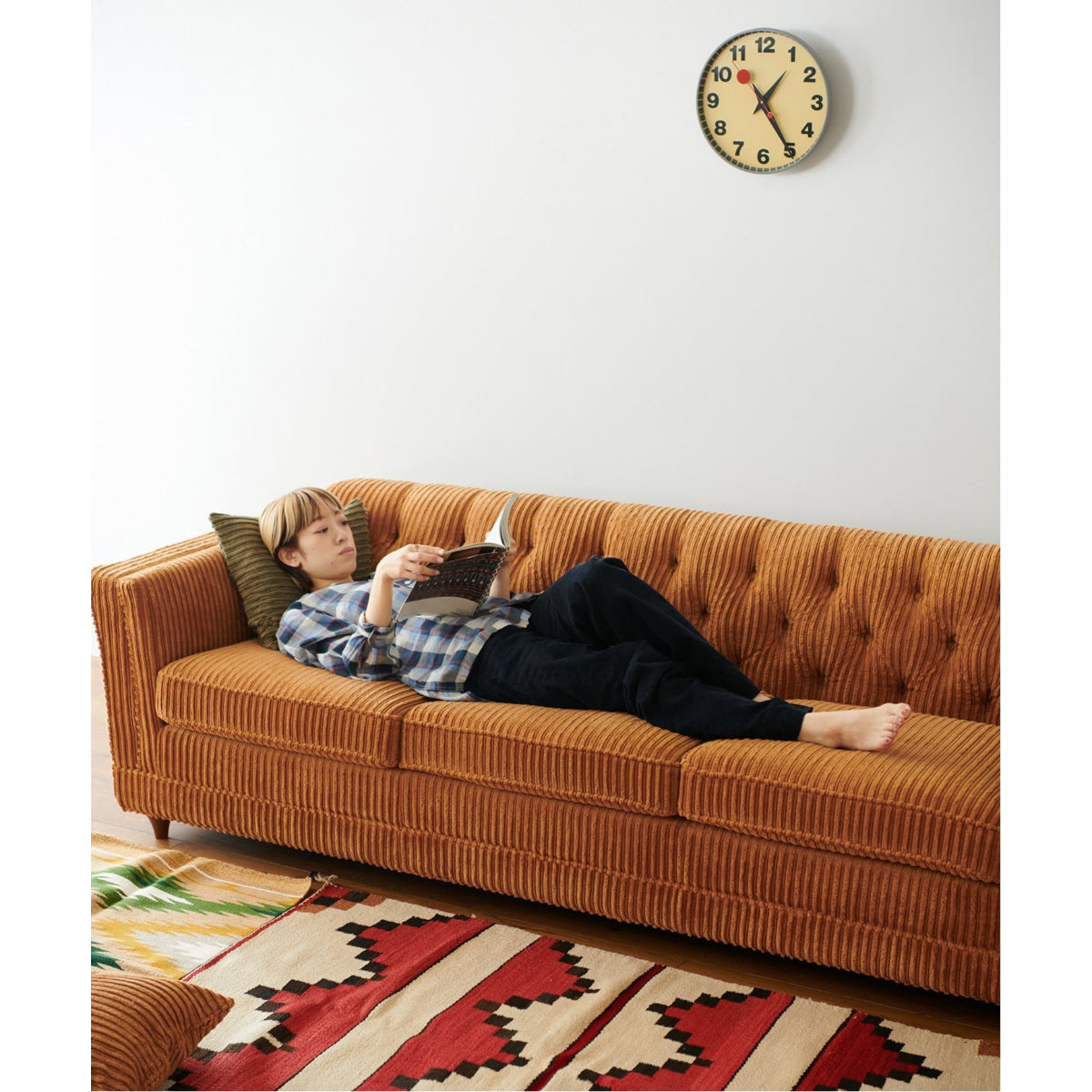 LAKEWOOD SOFA (BLUE GRAY / MUSTARD)