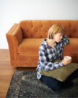 LAKEWOOD SOFA (BLUE GRAY / MUSTARD)