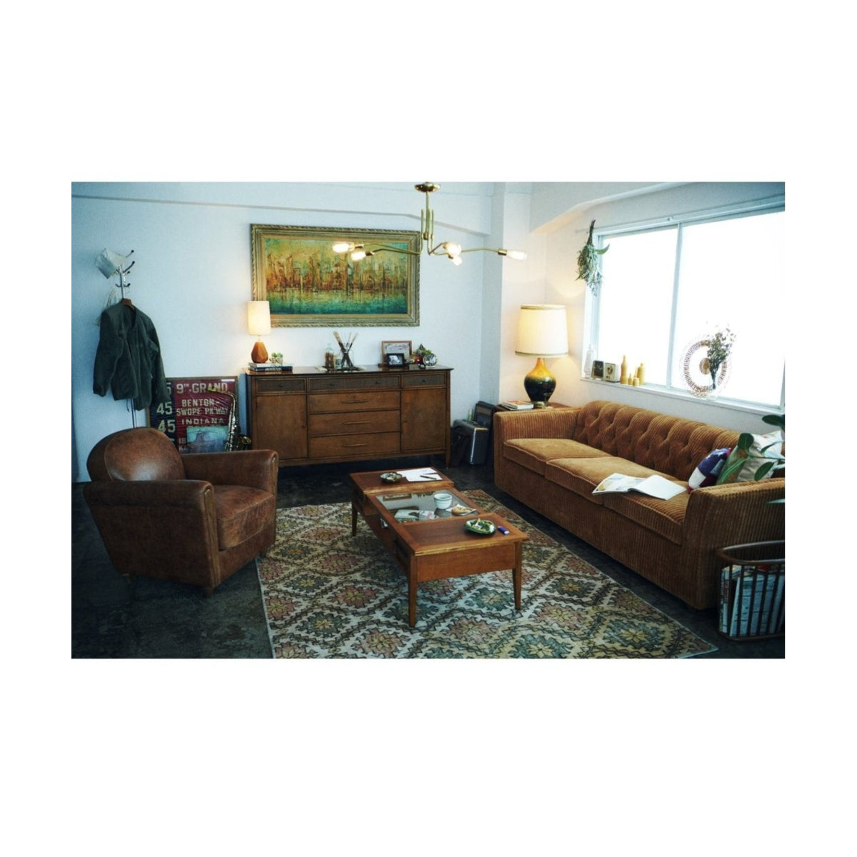 LAKEWOOD SOFA (BLUE GRAY / MUSTARD)