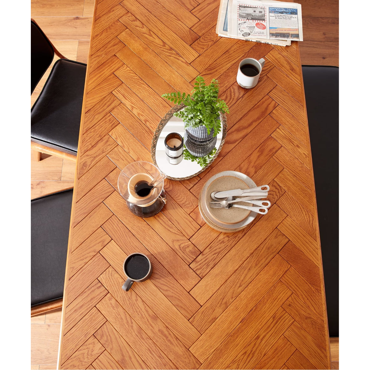 WARNER DINING TABLE ( HERRINGBONE / STANDARD )