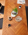 WARNER DINING TABLE ( HERRINGBONE / STANDARD )