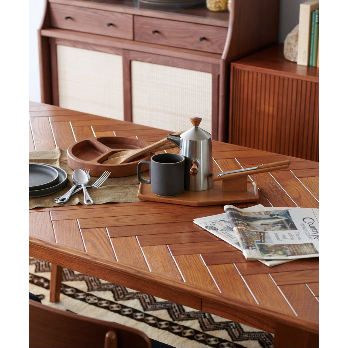WARNER DINING TABLE ( HERRINGBONE / STANDARD )
