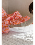 HOOK | BLOSSOM CHECK CORAL SUMMER COMFORTER