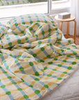 HOOK | DOT CHECK GREEN ON BEIGE SUMMER COMFORTER