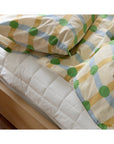 HOOK | DOT CHECK GREEN ON BEIGE SUMMER COMFORTER