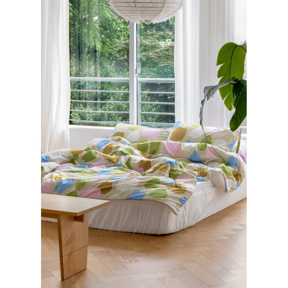 HOOK | DOT CHECK BLUE STRIPE MODAL SUMMER COMFORTER