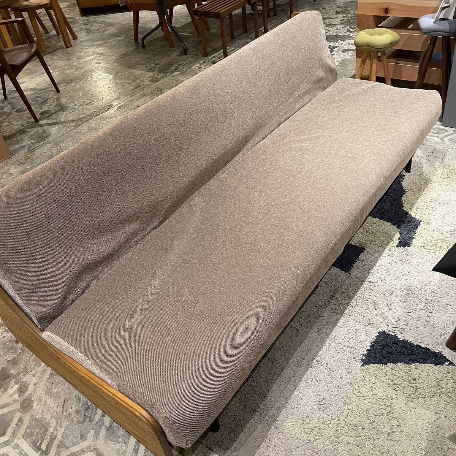 Clearance Sale - HABITAT SOFA BED / W2000 / OAK / Beige (K11 DISPLAY)