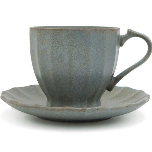 CHIPS | ANCIENT POTTERY GRAY | CUP &amp; SAUCER
