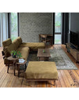 WHISKY OAK SOFA OTTOMAN