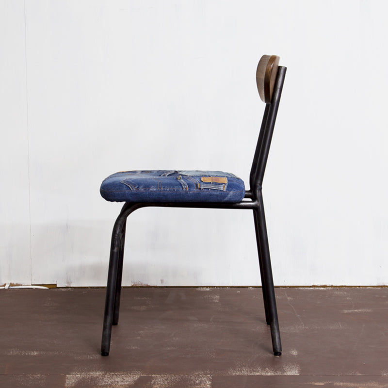 SCHOOL CHAIR DENIM (WALNUT / OAK)