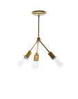 SOLID BRASS LAMP 3ARM 45°