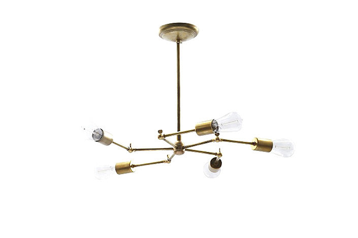 SOLID BRASS LAMP 5ARM
