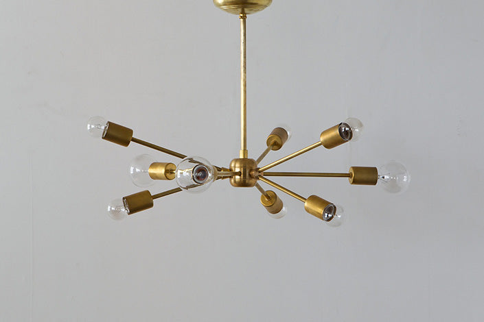 SOLID BRASS LAMP 9ARM
