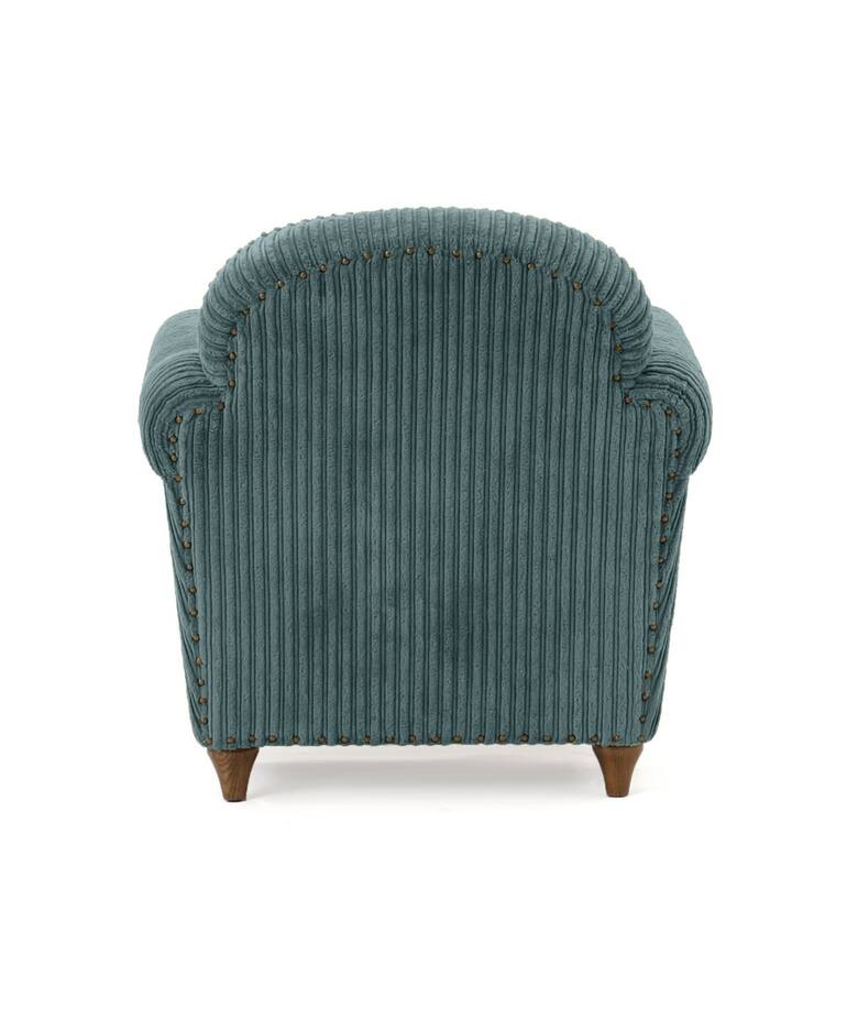 OAKS CLUB CHAIR (BLUE GRAY / MUSTARD）