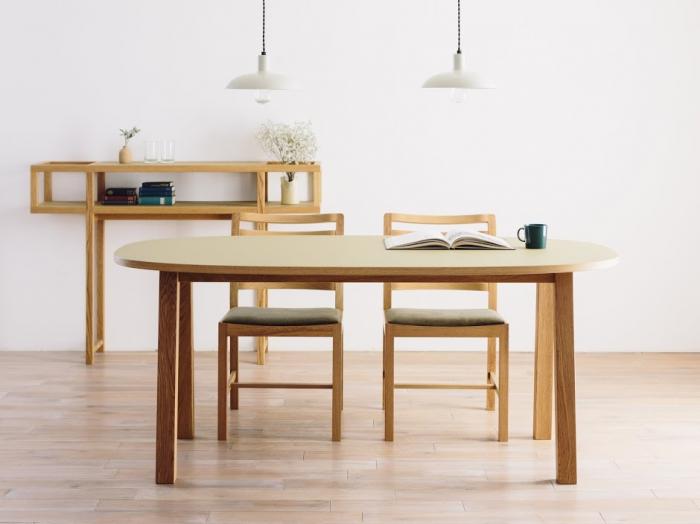 CORNICE OVAL DINING TABLE(Linoleum-Coloured) – HOW Furniture