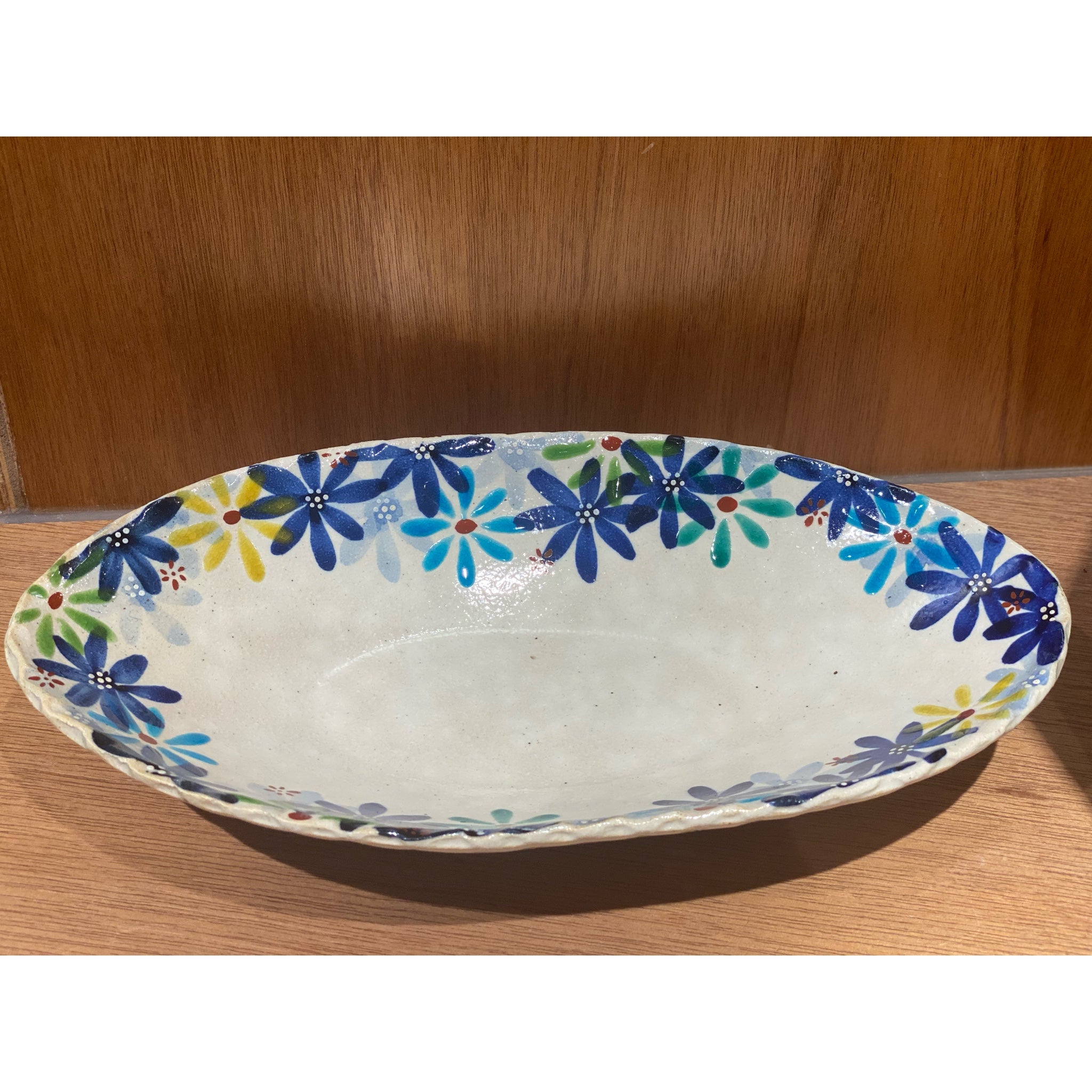 Kokizougama 30cm Oval Plate Flower