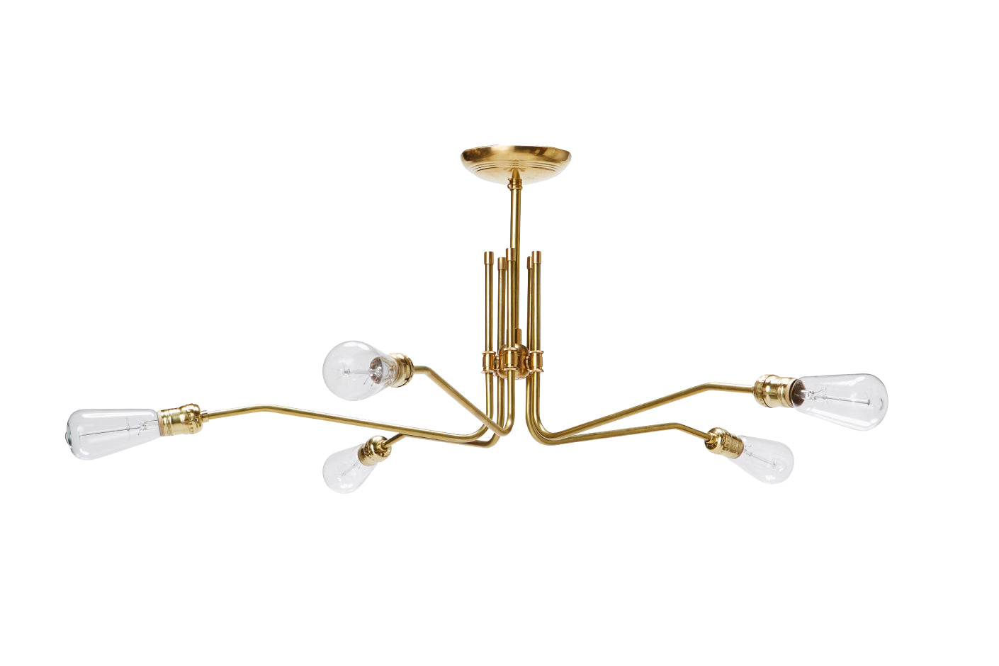 SOLID BRASS LAMP MID LONG 5 ARM
