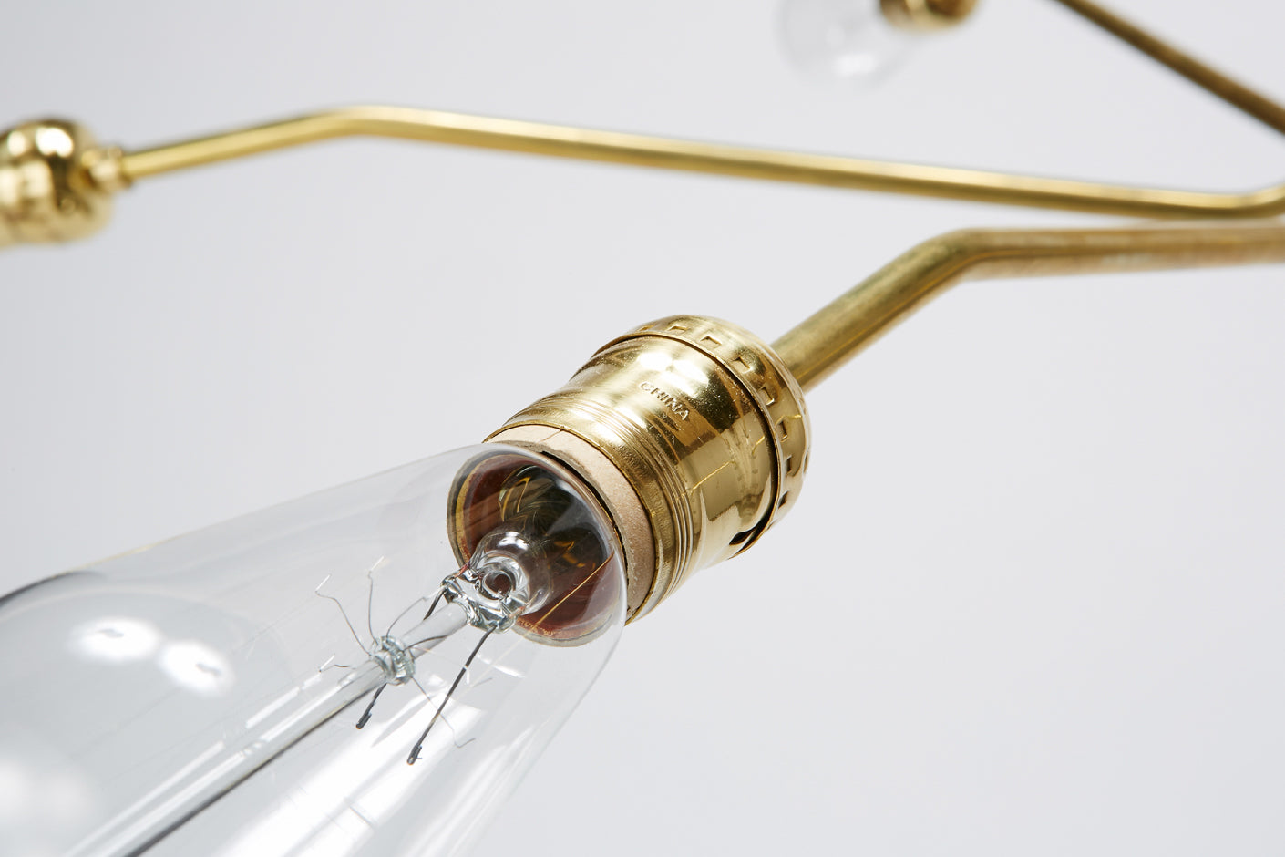 SOLID BRASS LAMP MID LONG 5 ARM
